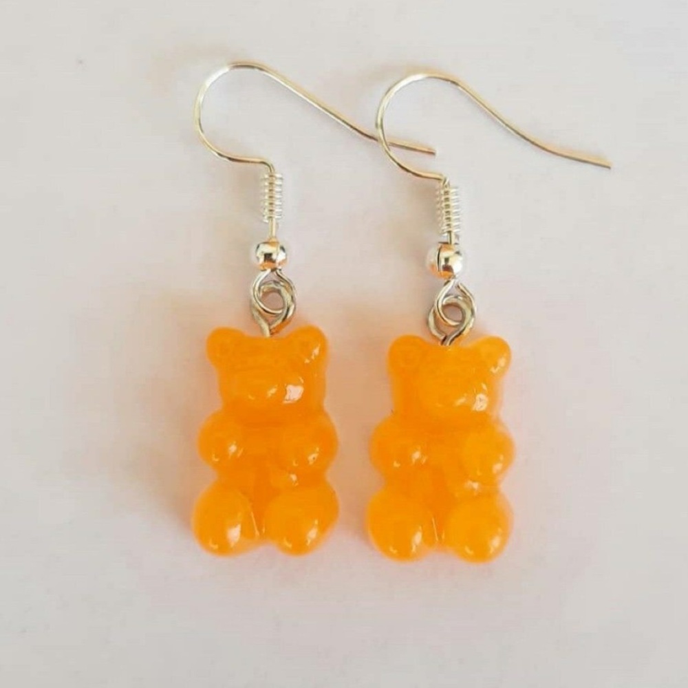 Orange Gummy Bear Earrings